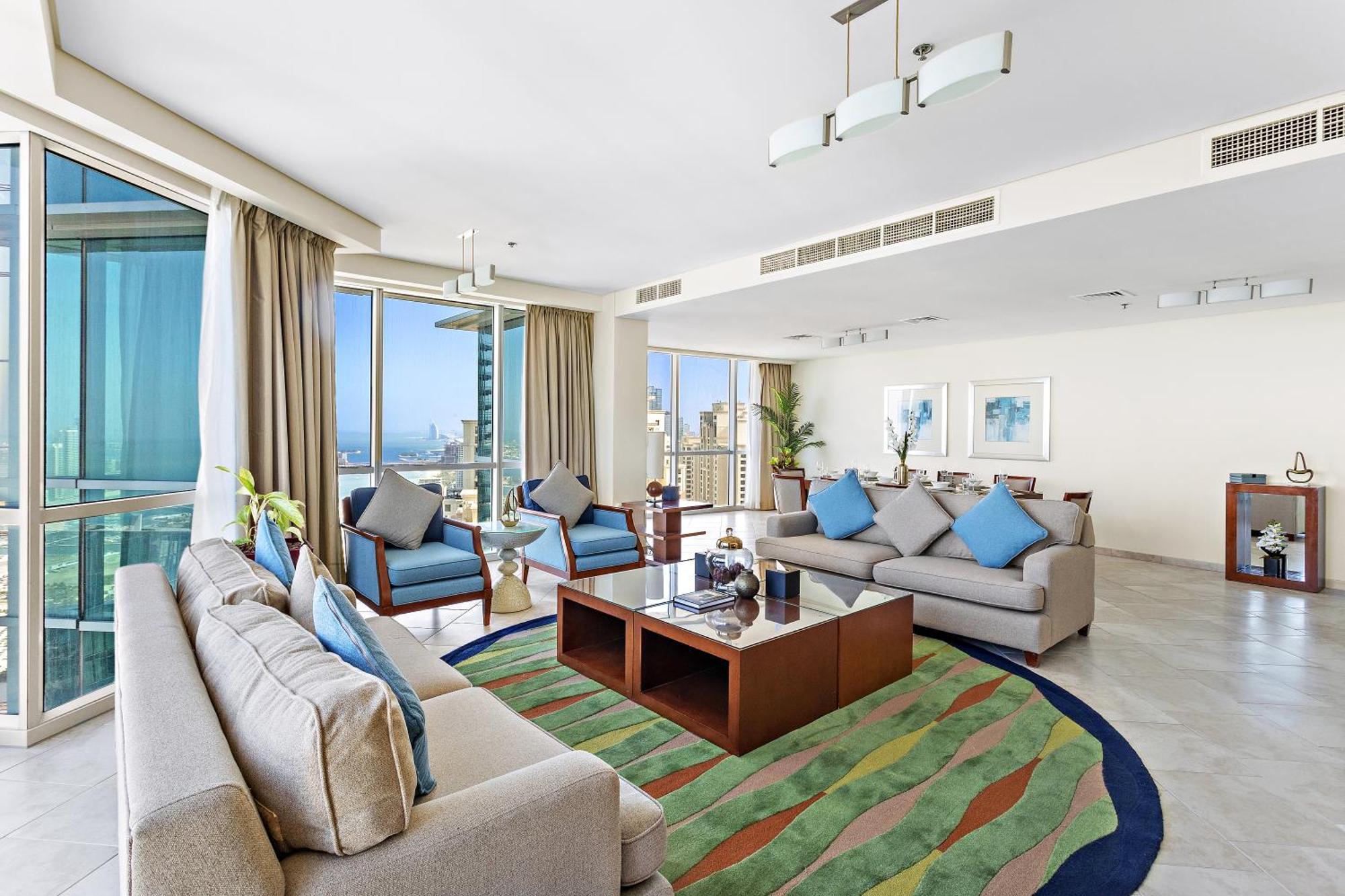 Blue Beach Tower The Walk Jbr Dubai Exterior photo Living room
